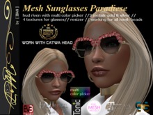 [ IBAN ] //041 SUNGLASSES PARADIESE GLASSES w/HUD for MESH & CLASSIC HEAD
