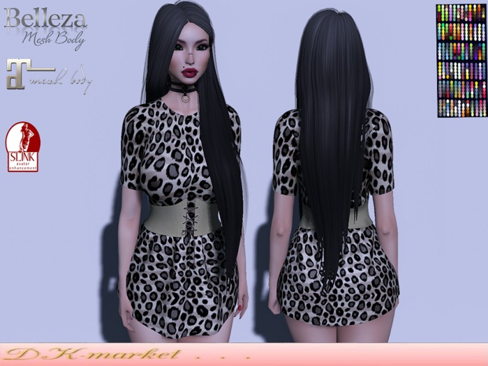 DK:: Belted T-shirt (LEOPARD) MAITREYA BELLEZA SLINK