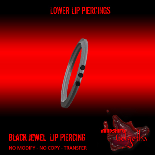 Mindshift - Black Jewel Lip Piercing