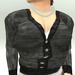 Gpa short sweater black jet buttoned 512