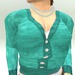 Gpa short sweater blue aqua buttoned 512