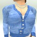 Gpa short sweater blue pale buttoned 512