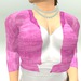 Gpa short sweater pink pale fuschia open 512