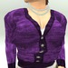 Gpa short sweater purple grape buttoned 512