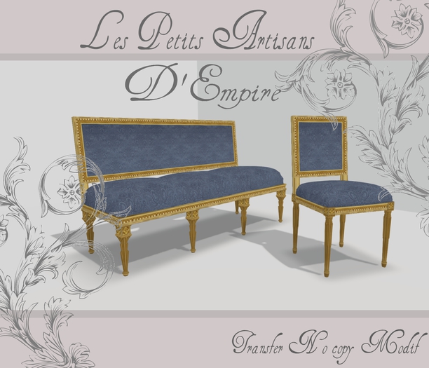 Louis XVI Giltwood Sofa // Bleu de Prusse