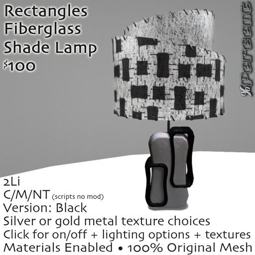 % Rectangle Lamp (black) *MESH*