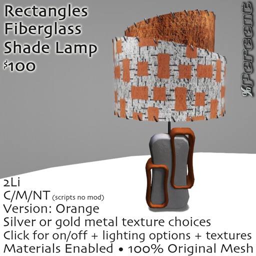 % Rectangle Lamp (orange) *MESH*