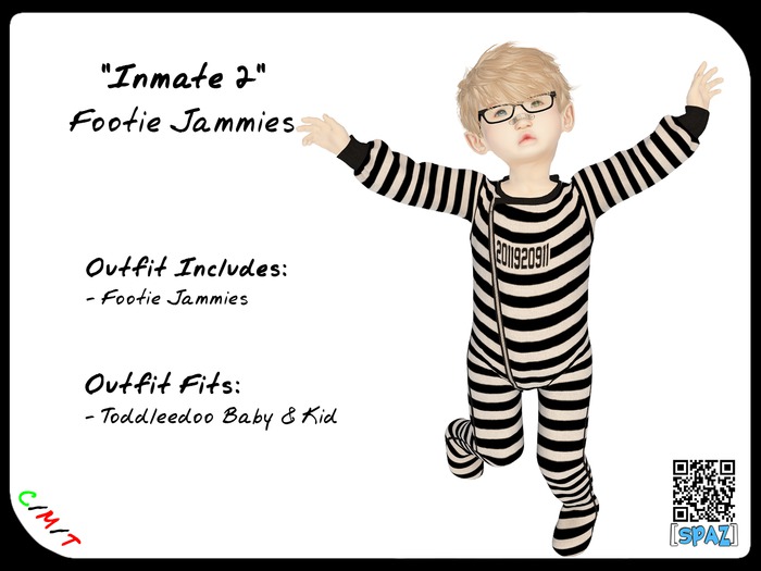 [Spaz] UNPACK HUD - *TD* Inmate 2 Footie Jammies [ADD ME]