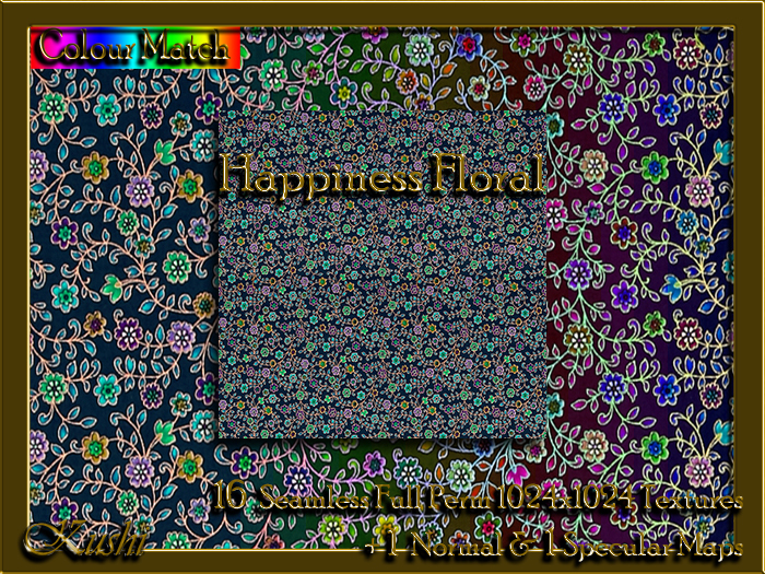 Happiness Floral Seamless Textures