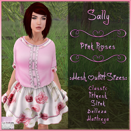 Sally Dress Pink Roses