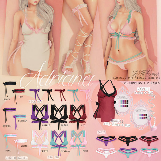 {le fil casse} Adriana Neck Bow (Unrigged) Pink