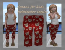 creani toddleedoo kid leggings bears red
