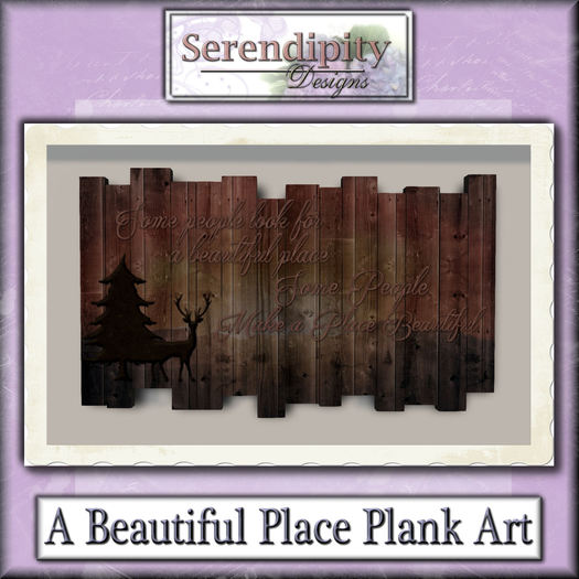 Serendipity Designs - A Beautiful Place Plank Art 