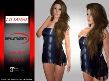 Brunsen! Lilianne Sexy Dress Maitreya Latex Midnight Blue
