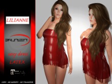 Brunsen! Lilianne Sexy Dress Maitreya Latex Dark Red