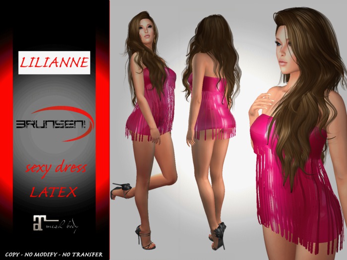 Brunsen! Lilianne Sexy Dress Maitreya Latex Hot Pink