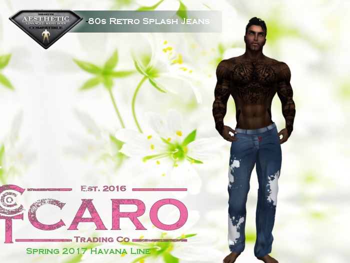 *CTC* 80S RETRO SPLASH JEANS [BAG]