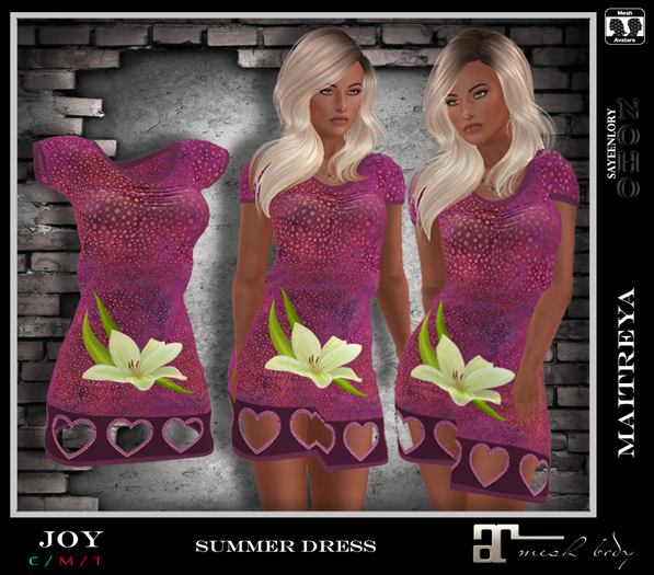 [NOHO] Joy Mesh Dress [Maitreya box] - pink