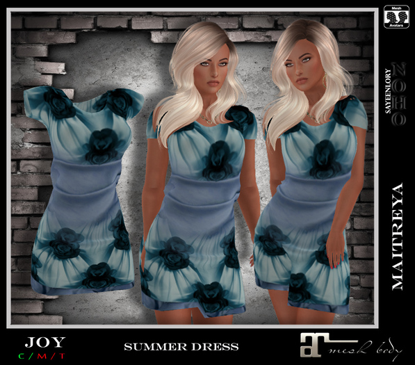 [NOHO] Joy Mesh Dress [Maitreya box] - blue