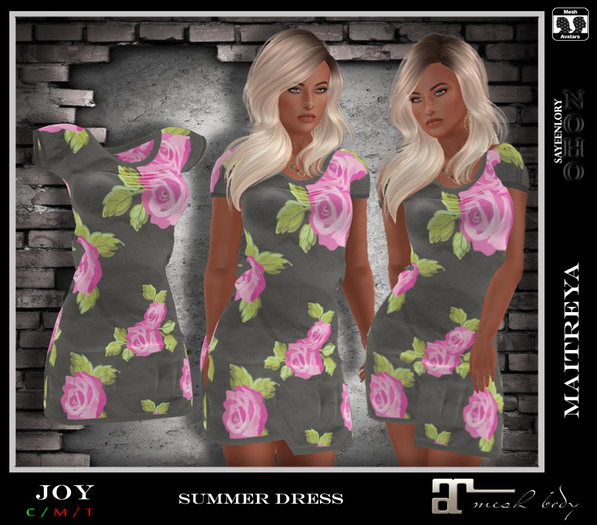 [NOHO] Joy Mesh Dress [Maitreya box] - flowers