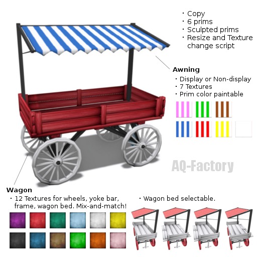 *AQF* Painted Wagon with Awning
