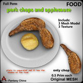 Full Perm pork chops and applesauce
