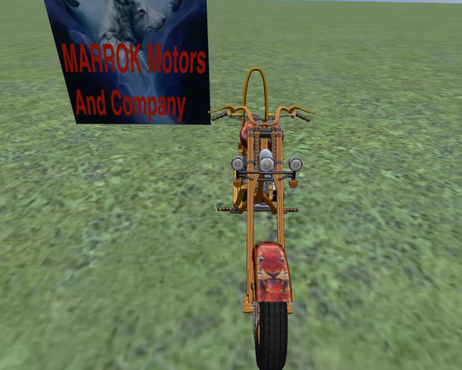 Marrok Motors HD Raging Tiger Blaze Chopper Boxed