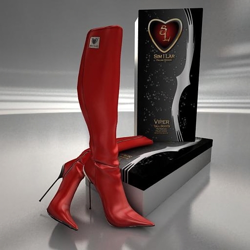 Viper Leather Red Boots