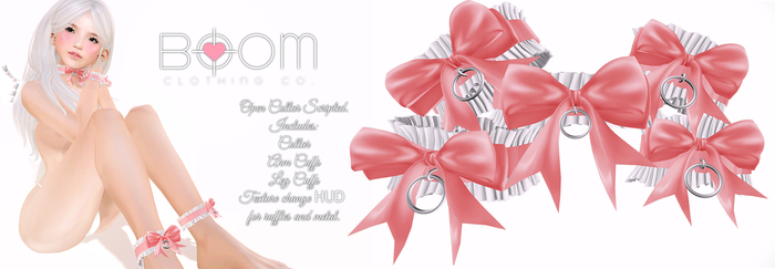 *BOOM* Dollhouse Collar and Cuff set (blush)