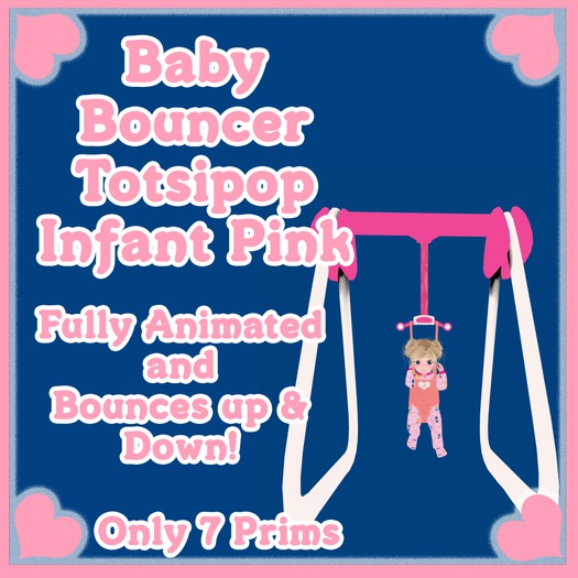 Second Life Marketplace AB Designs Baby Bouncer Totsipop Infant Pink