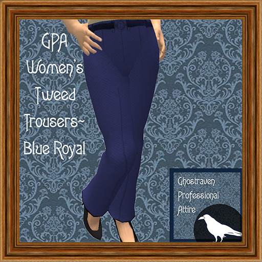 GPA Women's Trousers Tweed - Blue Royal