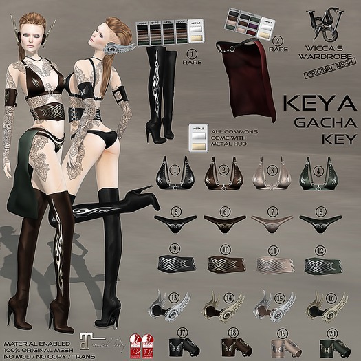 #19Wicca's Wardrobe - Keya Armguards [Sand] [GACHA]