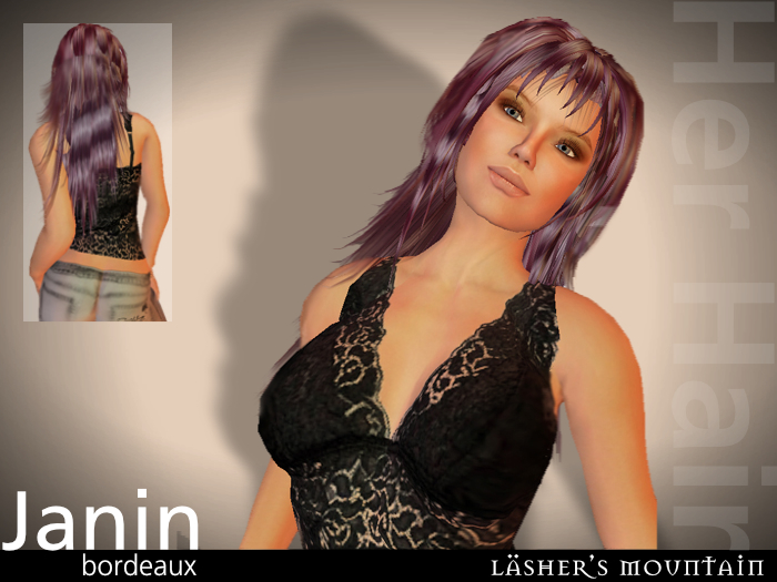 Bordeaux JANIN Long Flexi HAIR With Fringe