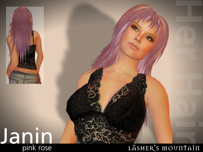 Pink Rose JANIN Long Flexi HAIR With Ragged Fringe