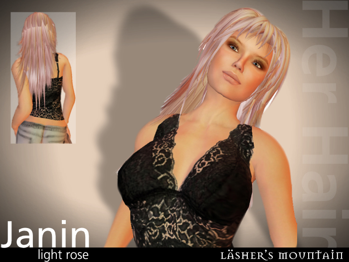 Light Rose JANIN Long Flexi HAIR With Ragged Fringe