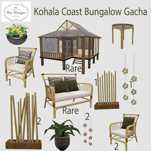 .:Bee Designs:. Kohala Coast gacha Bungalow RARE
