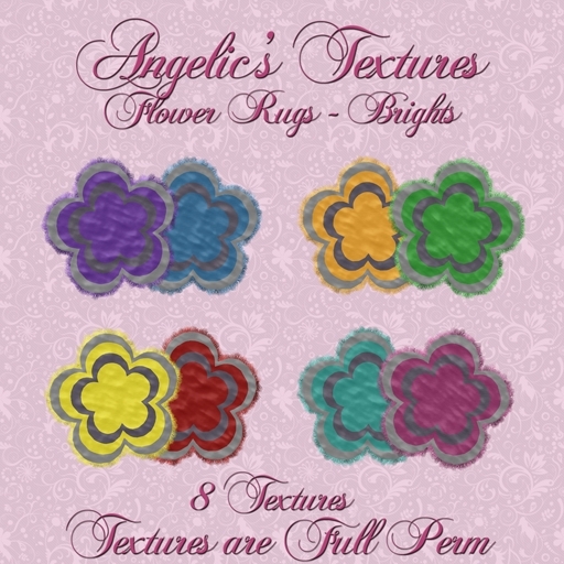 [Angelic's Textures] Flower Rugs Brights