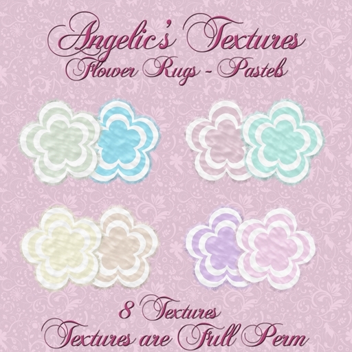 [Angelic's Textures] Flower Rugs Pastels