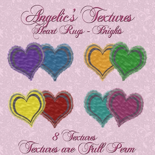 [Angelic's Textures] Heart Rugs Brights