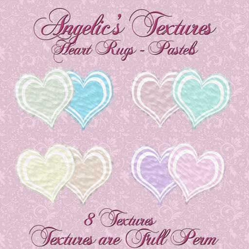 [Angelic's Textures] Heart Rugs Pastels