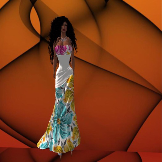 Mesh Evening dress Multi (B)