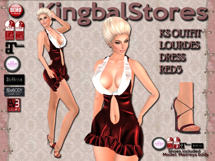 150 KS OUTFIT LOURDES DRESS RED3