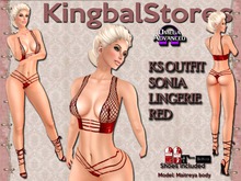 KS OUTFIT SONIA LINGERIE RED
