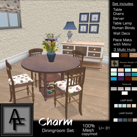 AF :- Mesh Dining Set CHARM