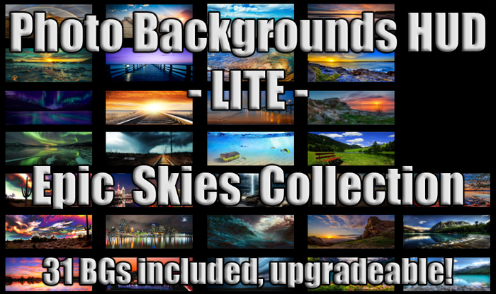 .:S.C:. Photo Backgrounds HUD - LITE - Epic Skies 31 Collection