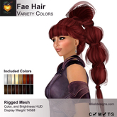 A&A Fae Hair Variety Colors Pack. Womens long fancy tails rigged mesh hair