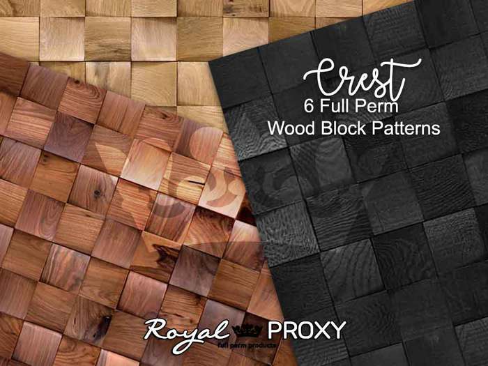 Royal Proxy Full Perm Textures - Crest - Wood Blocks
