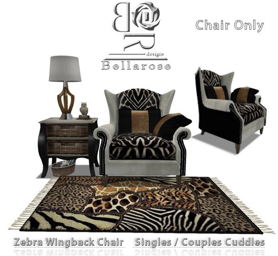 [BR] Zebra Wingback Single+Cuddles