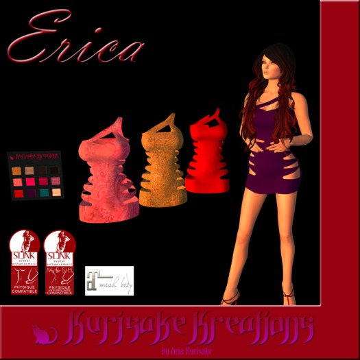 KK Erica Dress Maitreya, Slink Physique/Hourglass HUD
