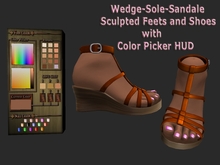 Bad Girl Wedge Sole Sandale orange Sculpted Feets and ShoesNeko,Kitty,Dance